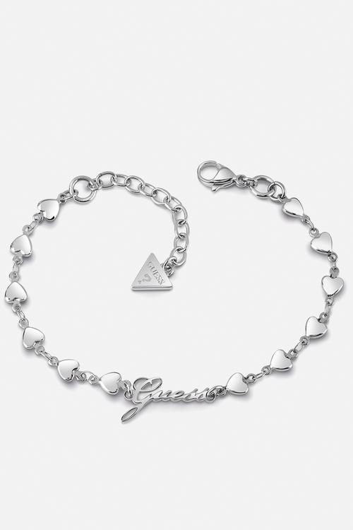 Shine On Me Multi-Heart Chain & Logo - Silver