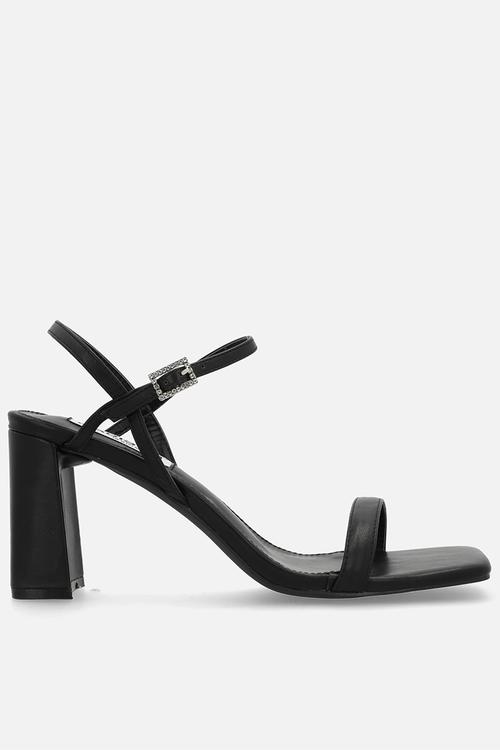 Believe open toe ankle strap - black