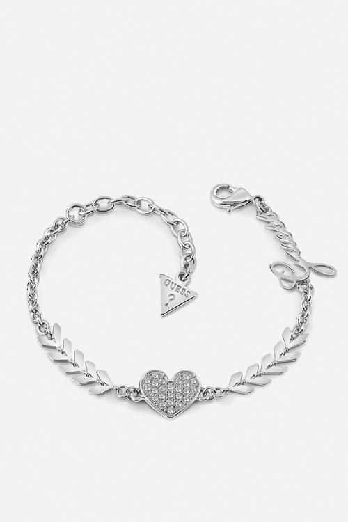 Cupid-Multi Arrow & Pave Hrt Bracelet - Silver