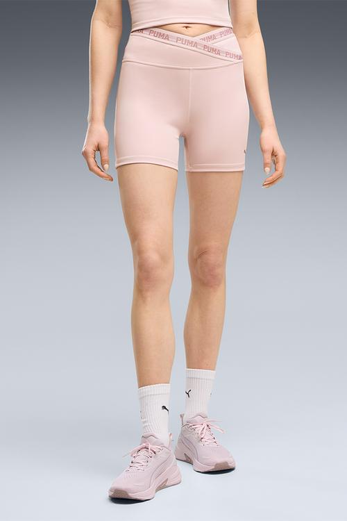W Puma Strong Cross Front Short Tight - Hw 5" - Misty Pink