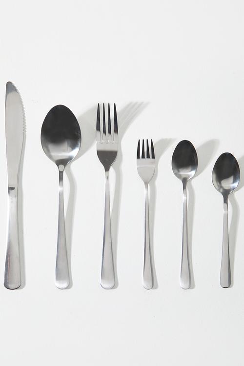 Silver Mirror Polish Cutlery Set 72pcs - silver