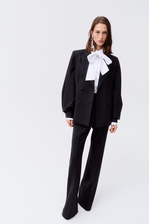 ELIE SAAB H&M: Cape-detail wool blazer - black