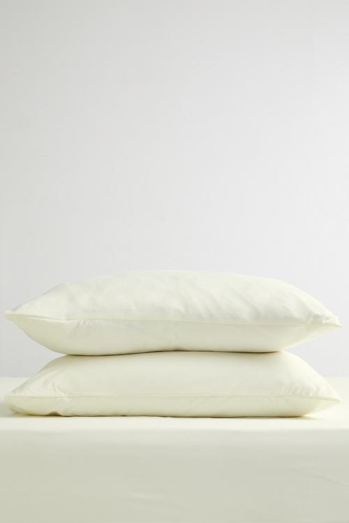 Recycled microfibre standard pillowcase set - Milk