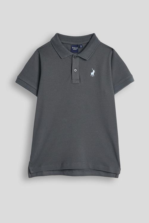 Boys Austin Ss Golfer - Gunmetal