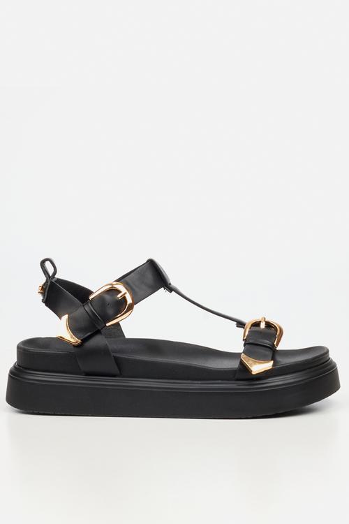 Absolut 16 t-bar chunky sandal - black