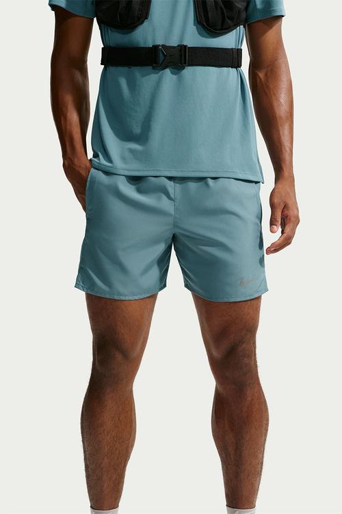 Nike Miler Dri Fit 5Inch Brief Lined Running Shorts - Smokey Blue/Cerulean/Reflective Silv