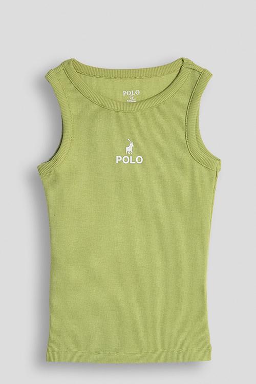 Girls Anele Rib Tank Top - Green
