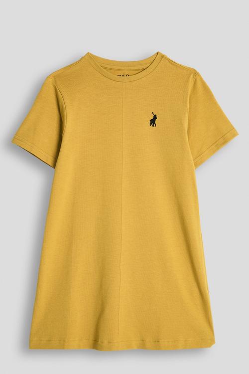 Girls Gwen Tshirt Dress - Mustard
