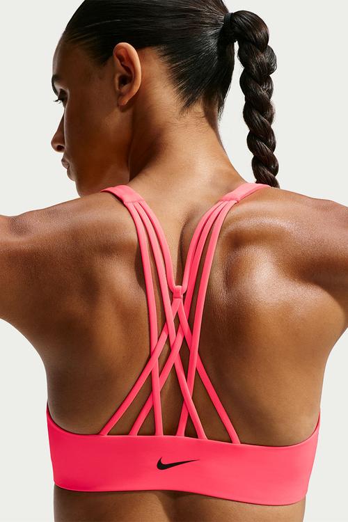 W Nk Indy Strappy Light-Support Padded Sports Bra - Lasercrimson/Black