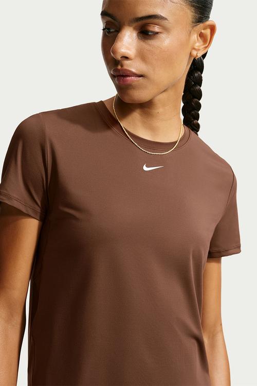 W Nk One Classic Dri-Fit Short-Sleeve Top - Cacaowow/White
