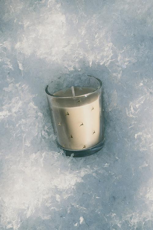 Scented candle in glass holder - warm wishes