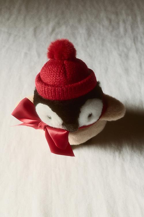 Christmas soft toy - beige/penguin