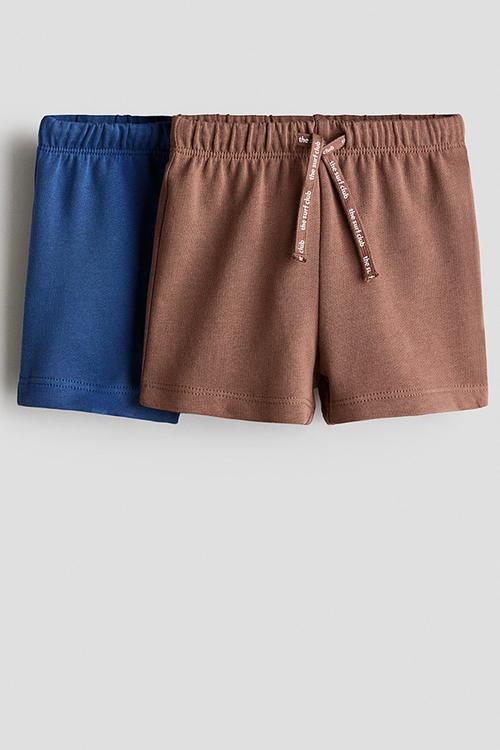2-pack sweatshorts - brown/bright blue