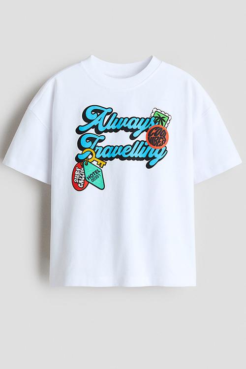 Printed t-shirt - white/always travelling
