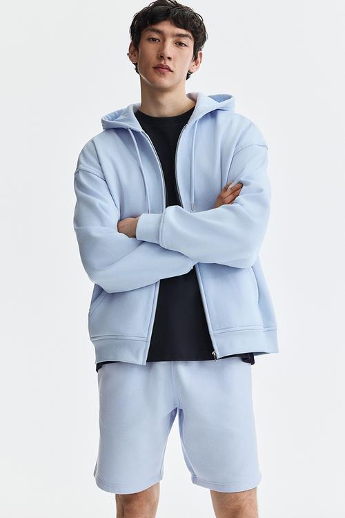 Regular fit sweatshorts - light blue