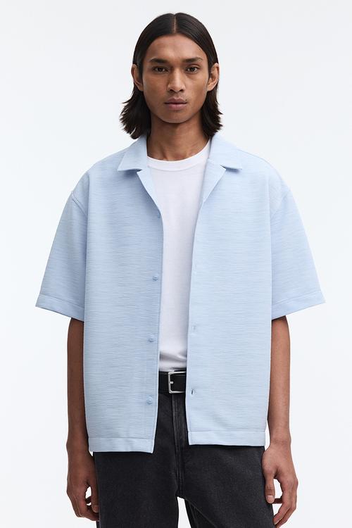 Loose fit resort shirt - light blue