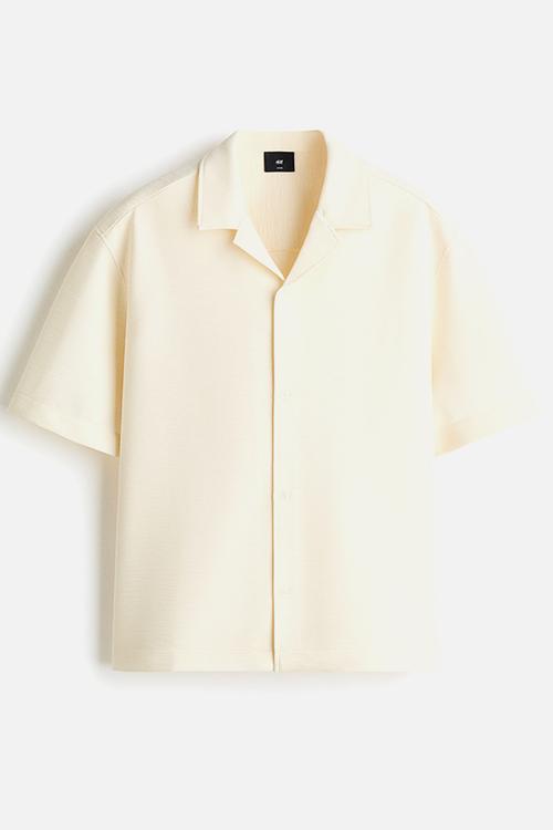 Loose fit resort shirt - white