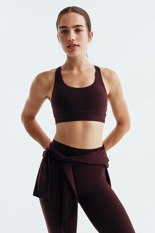 Medium support sports bra with softmove? - chocolate plum