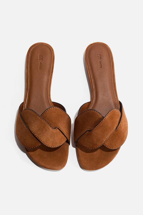 Leather sandals - brown