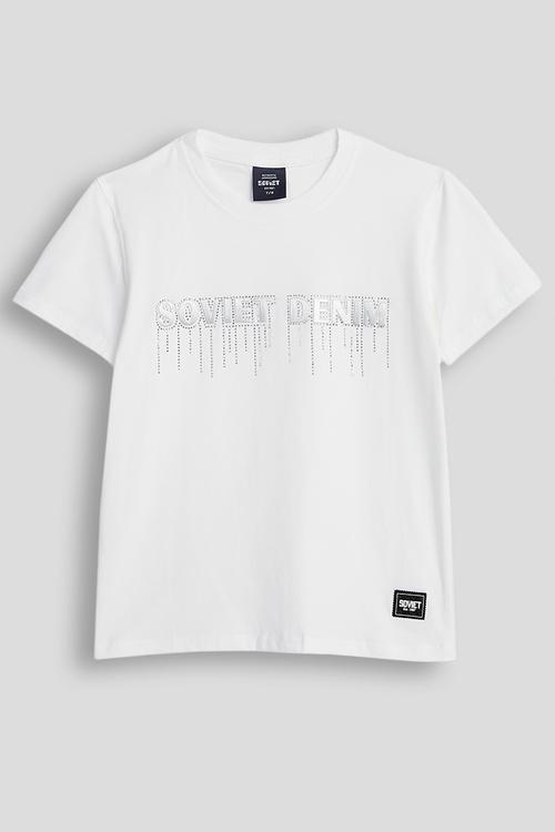 Boys S/Slv Crew Neck Tee - White