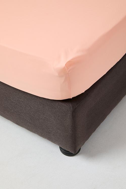 Recycled microfibre fitted sheet set Soft Pink