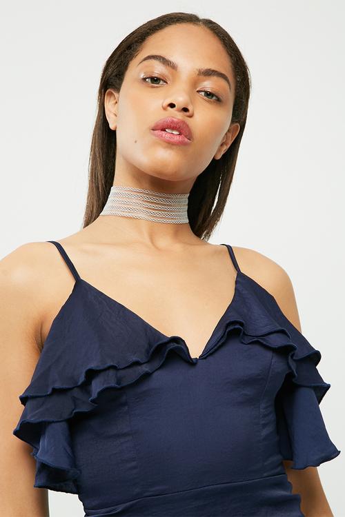 Sheer lace choker necklace