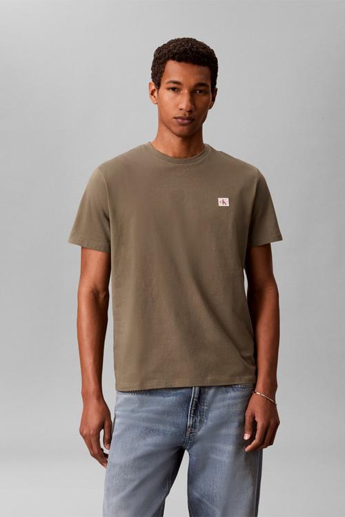 Badge 30S Jersey Classic T-Shirt-Dusty Olive-Dusty Olive