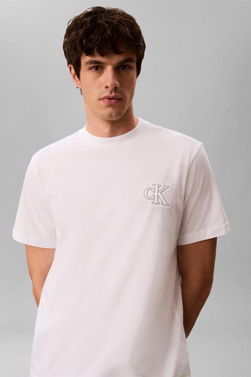 SS 30S JERSEY EASY MONOGRAM PUFF EMB TEE