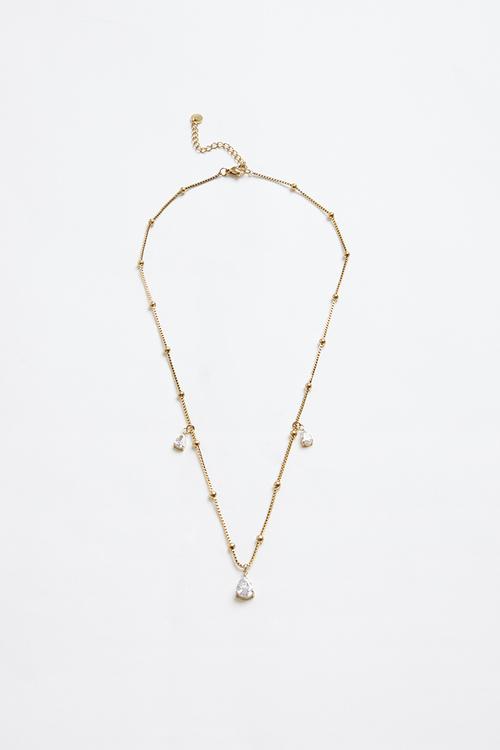 Pretty Integrated And Drop Necklace - Gold