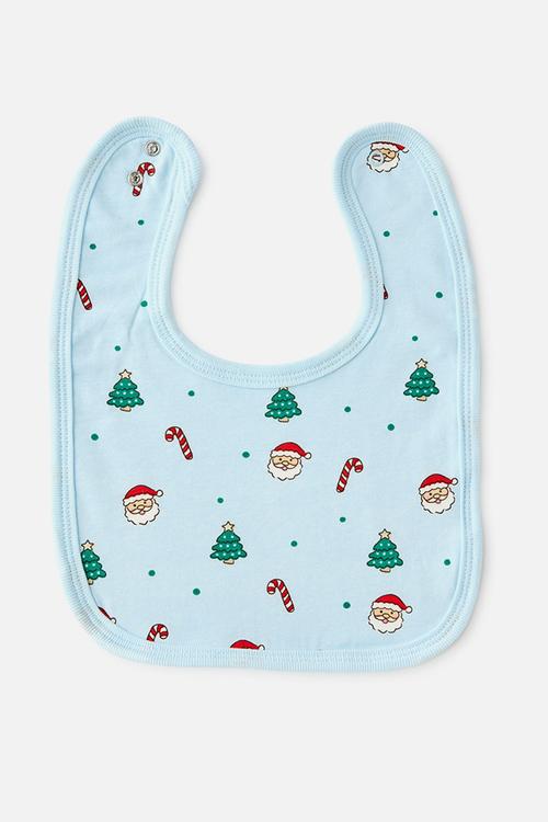 The Baby Bib - Blue Whisper/Christmas Santa