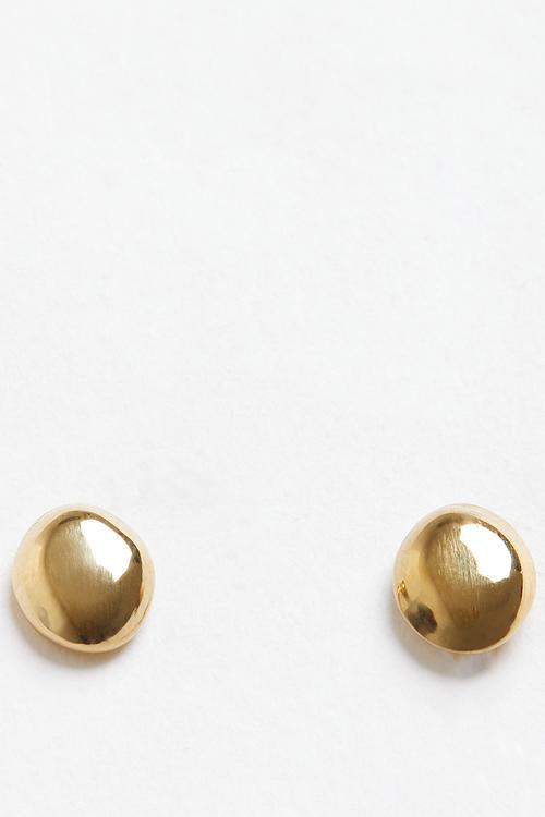 Sleek Golden Stud Earrings - Gold