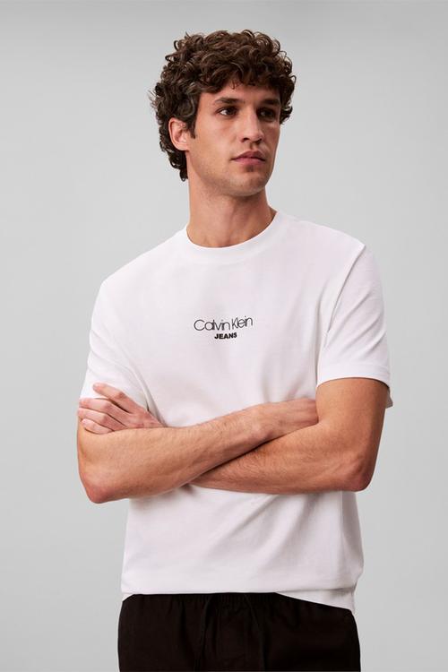 20S Acid Wash Graphic Crewneck T-Shirt- Bright White