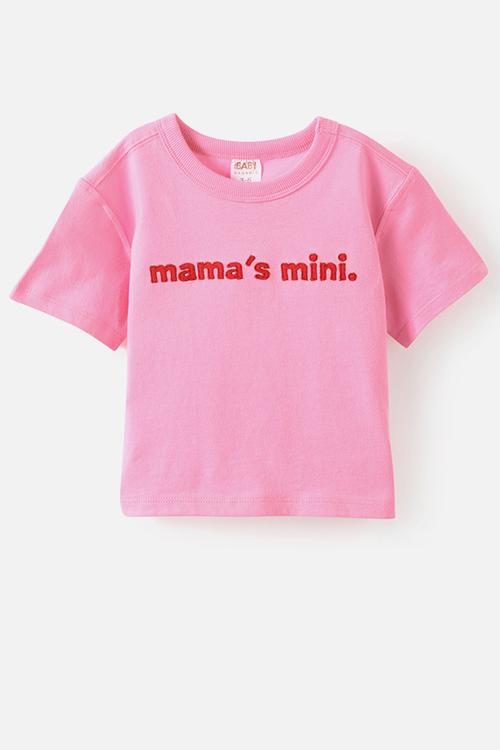 Baby Essential Short Sleeve Graphic Tee - Strawberry Milk/Mama S Mini