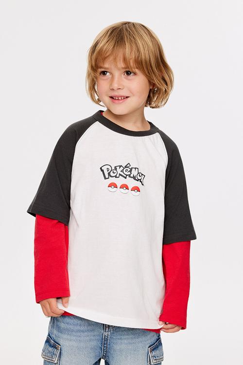 License Raglan Ss Tee - Lcn Pok Phantom/Pokemon Charcters