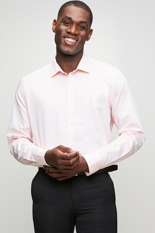 MENS LS YD STRIPE  SHIRT - Pink
