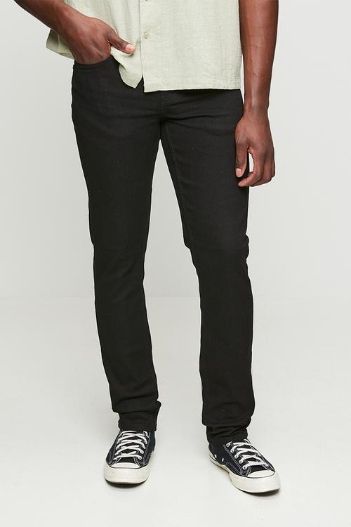 Loom Twill Slim Fit Chino Pants - Black