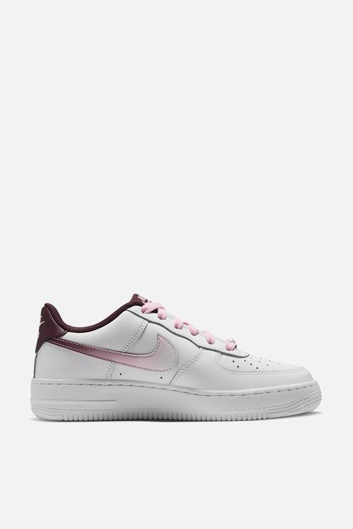 Air force lv8 grade school - white/burgundy crush/pink foam