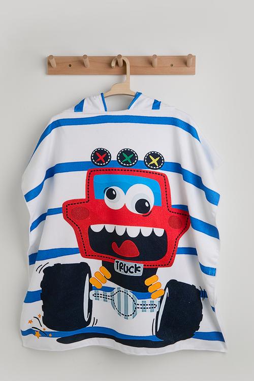 Crazy robo graphic hooded towel - multi