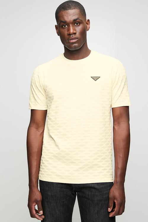 Crew Neck Box Fit Tee - Cream