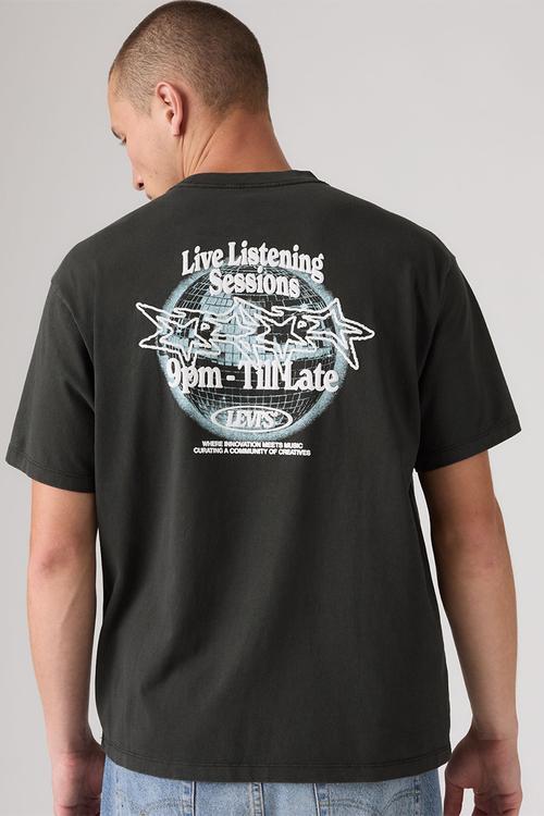 Vintage Fit Graphic Tee - Live Listening Sessions Jet Black