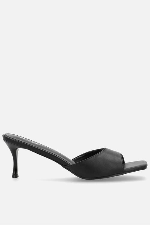 Cerese stiletto heel mule - black pu