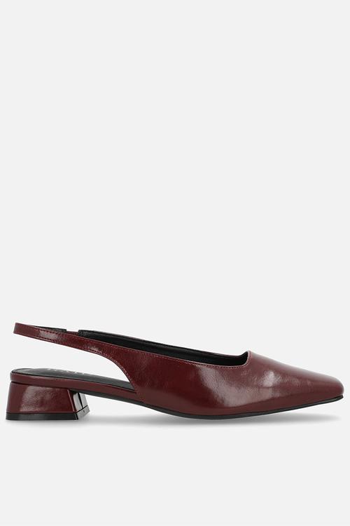 Norine block heel slingback - burgundy