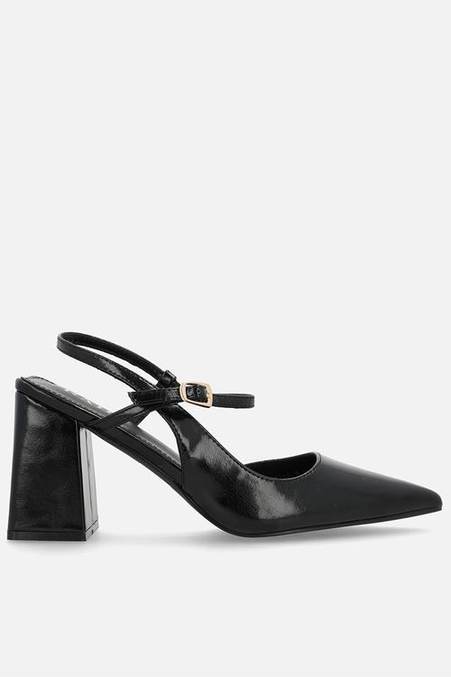 Merrill block heel slingback - black