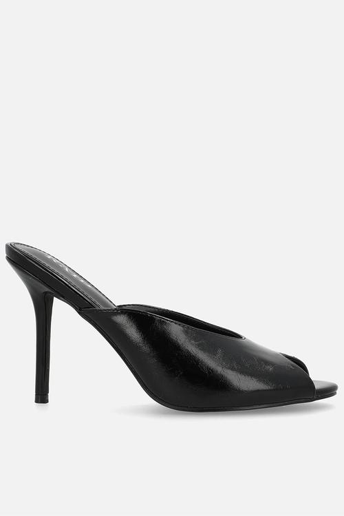 Elana stiletto heel mule - black
