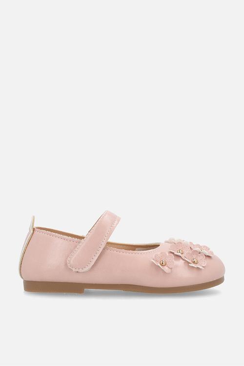Floral applique pumps - pink