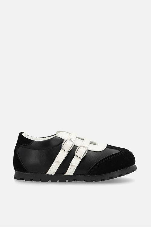 Double strap sporty pumps - black/white