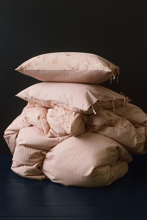 Floral double/king duvet cover set - powder pink/floral