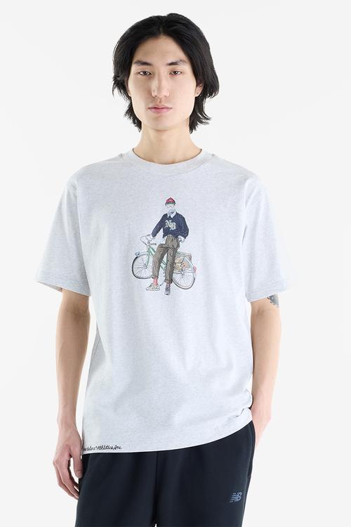 NB Athletics Varsity Bike Tee -Ash Heather