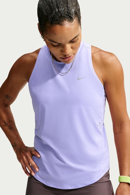 W Nike Swift Dri-Fit Running Tank Top - Purple Pulse/Reflective Silver