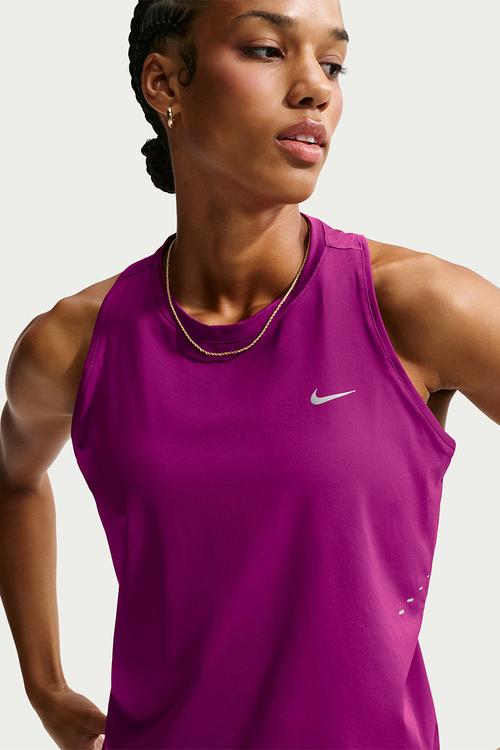 W Nike Swift Dri-Fit Running Tank Top - Trueberry/Reflective Silver